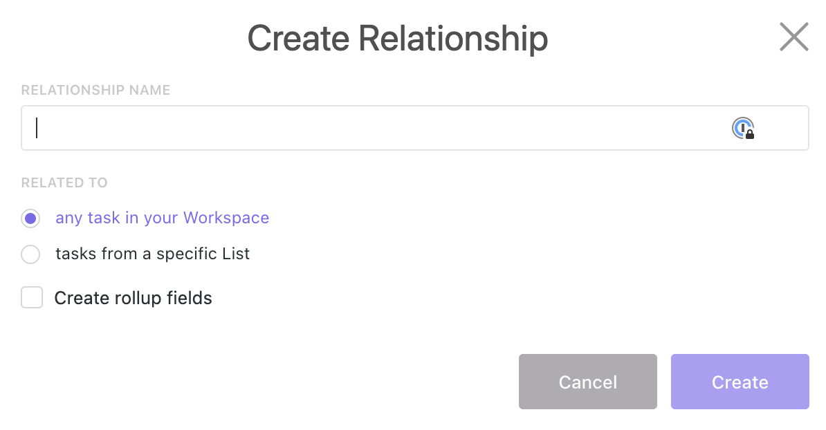 Screenshot of someone creating a Custom Relationship.