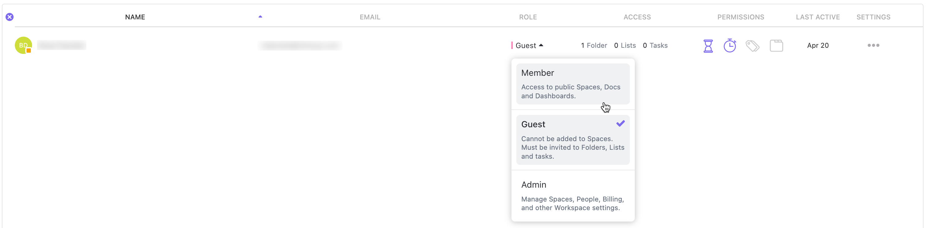 Screenshot showing how to convert a guest to a member.