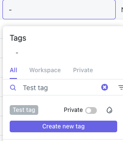 Screenshot of someone creating a new Doc Tag.