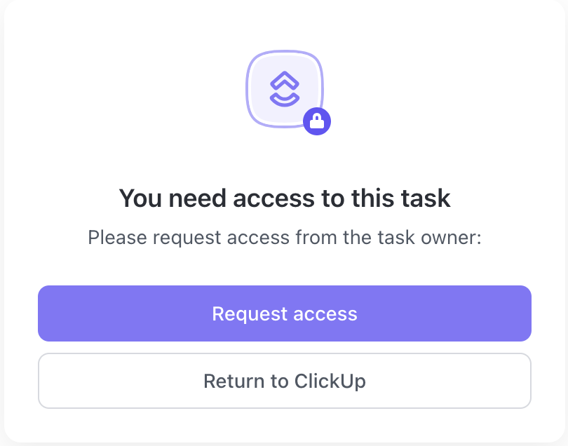 Image of the request access message
