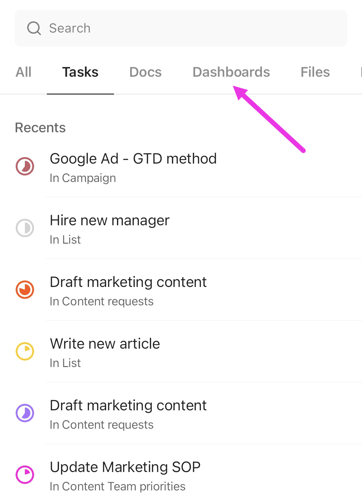 Screenshot highlighting available filters on mobile Search 3.0.png