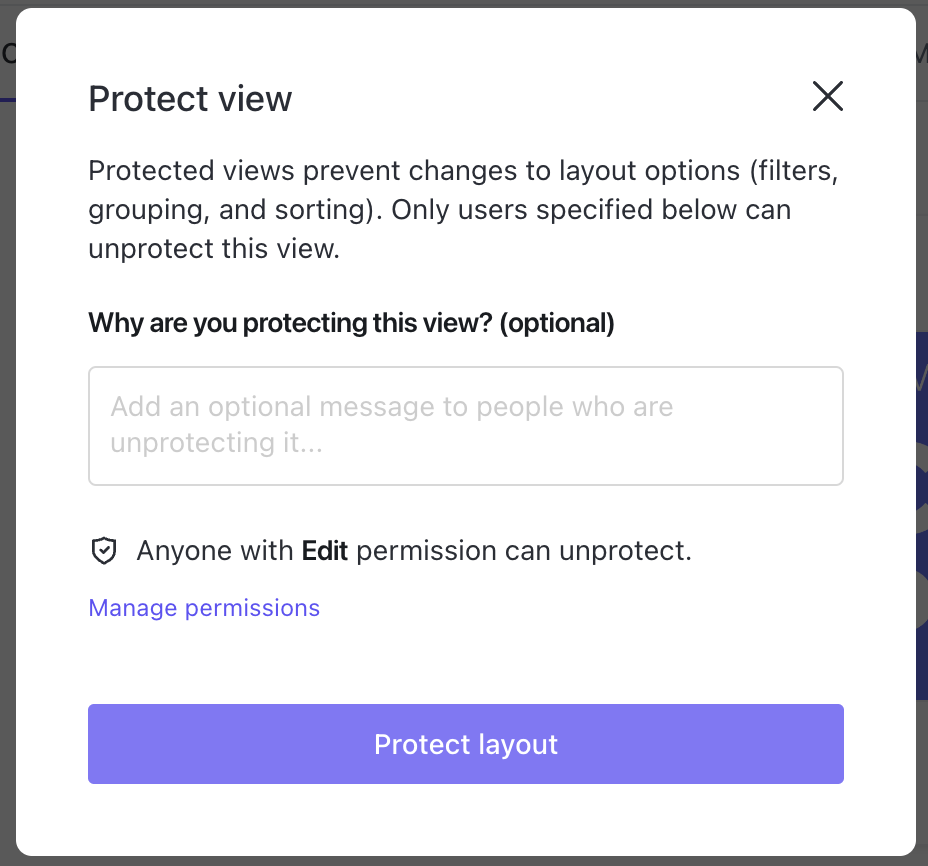 Screenshot des Protect View modales Fensters.