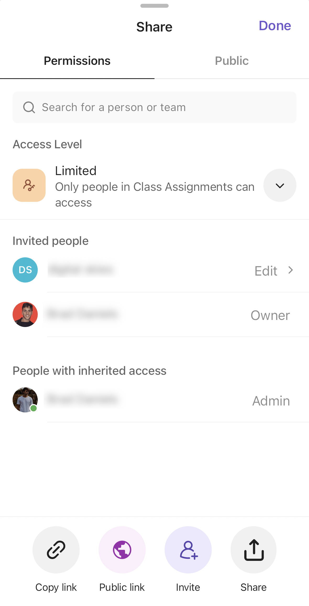 Screenshot of the Doc sharing modal on mobile.png