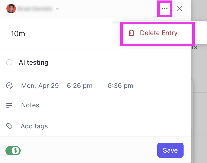 Edit time entries – ClickUp Help
