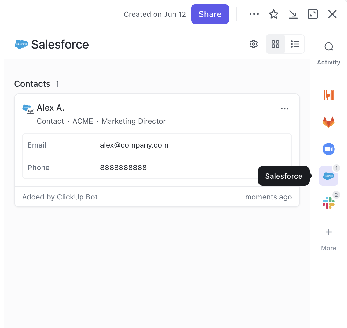 Salesforce-Integration – ClickUp Help