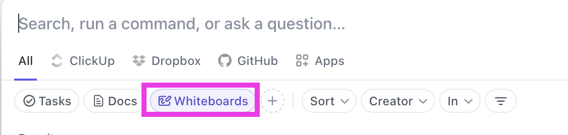 Screenshot of the Whiteboards filter pinned to Command Center.png