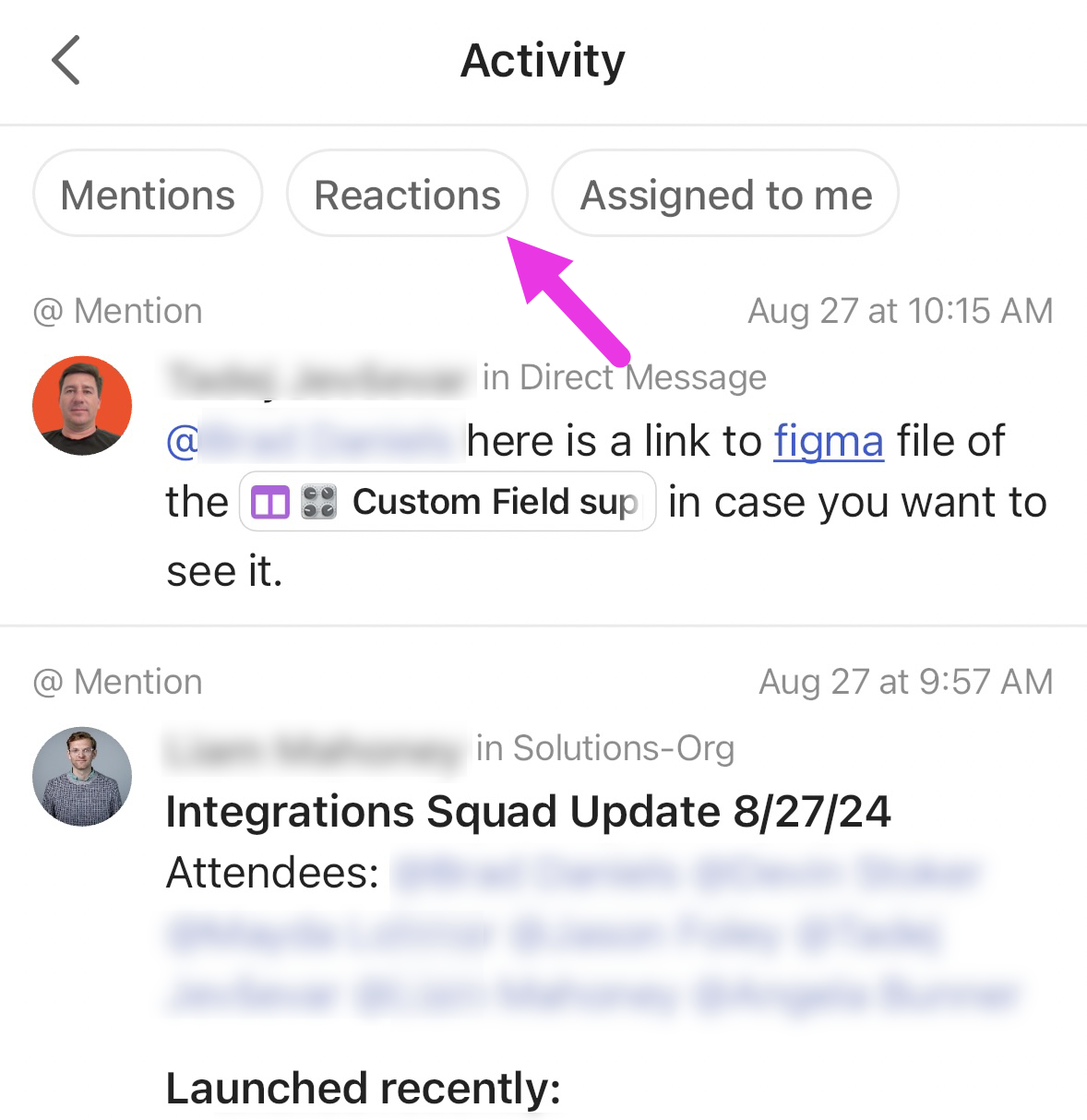 Screenshot highlighting the filters in the Activity tab on mobile Chat (1).png