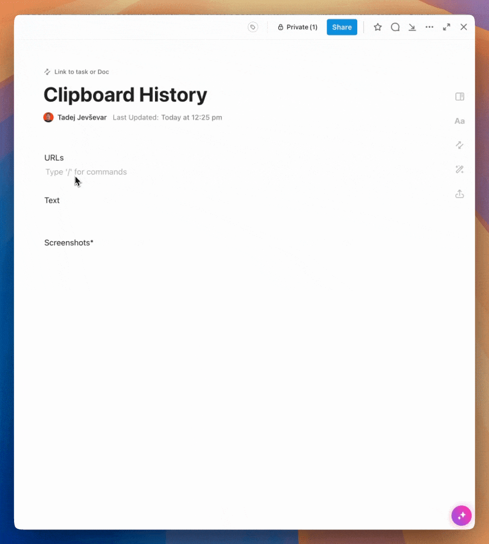 Gif of someone using Clipboard history.gif