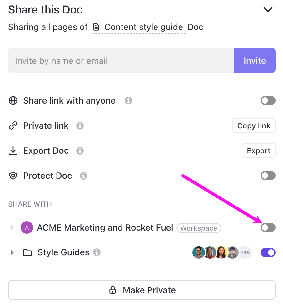 Share Docs – ClickUp Help