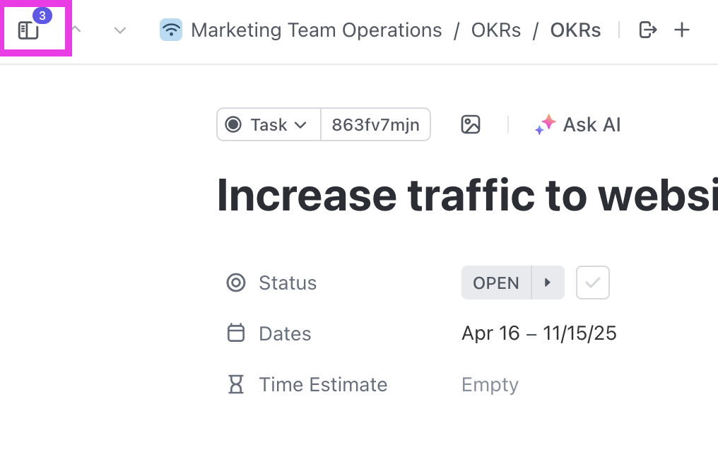 Screenshot of the Open Subtask sidebar button.png
