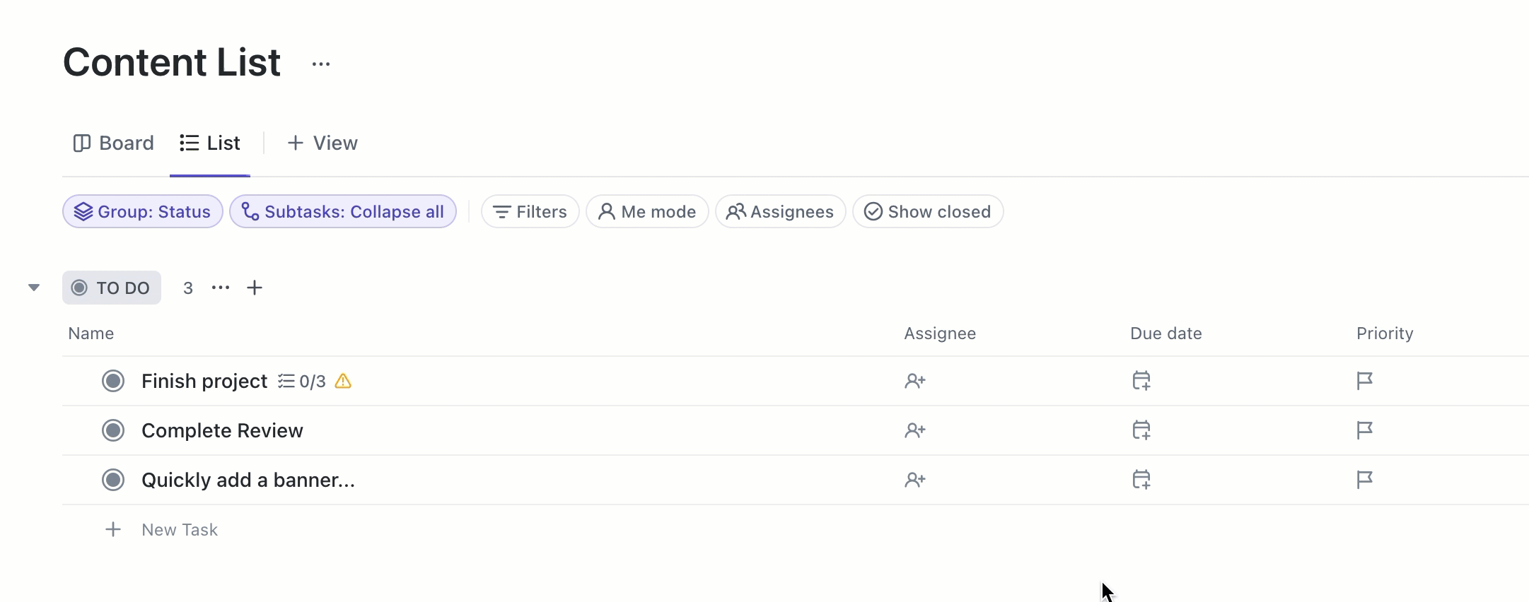 Animation montrant comment redimensionner la colonne en vue Liste