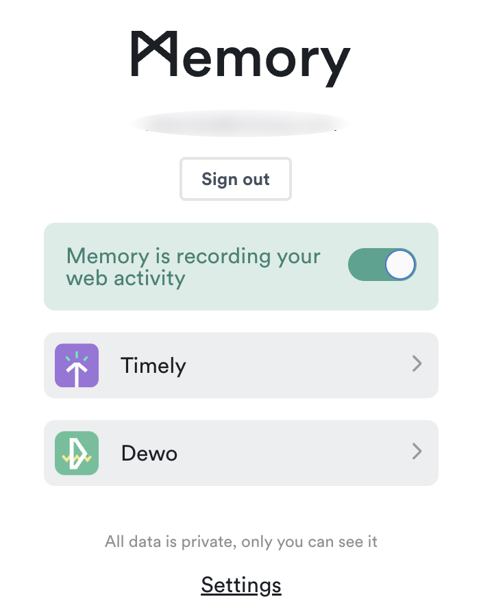 Screenshot dell'interruttore per il monitoraggio automatico.