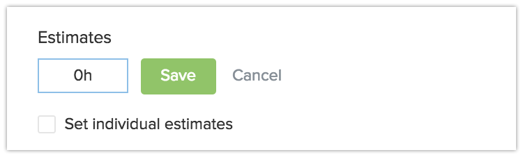 Captura de tela mostrando alguém adicionando uma estimativa de tempo usando a extensão do Everhour.