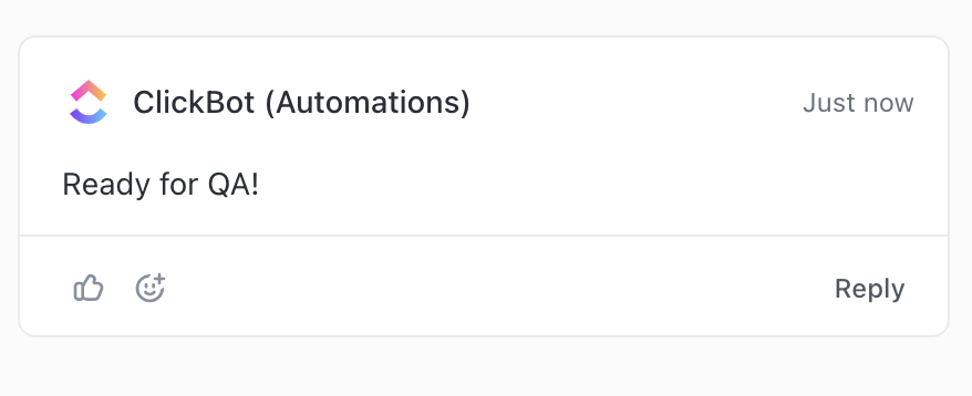 Captura de pantalla de un comentario automatizado de ClickBot.