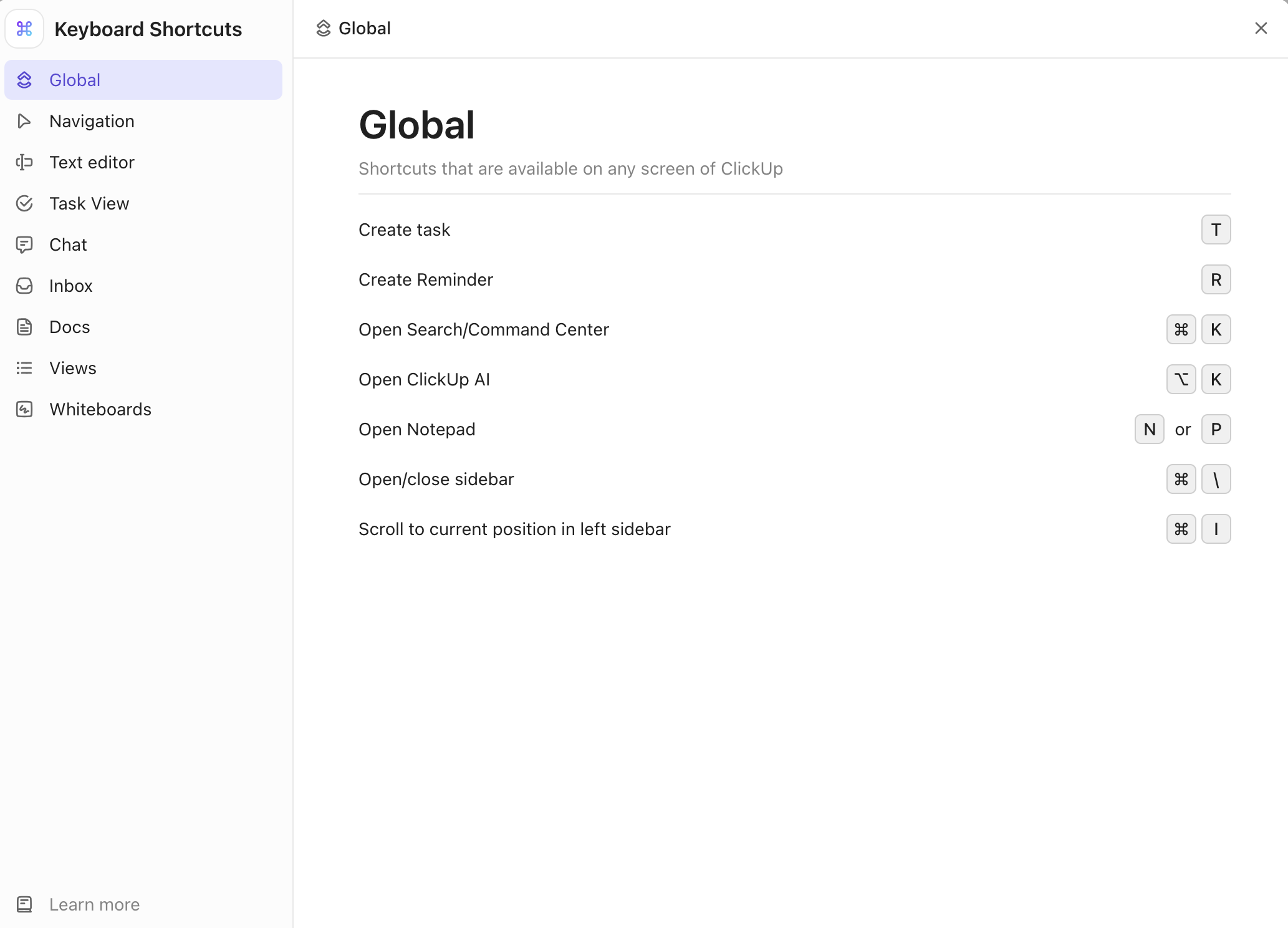 Screenshot of the Keyboard Shortcuts menu.png