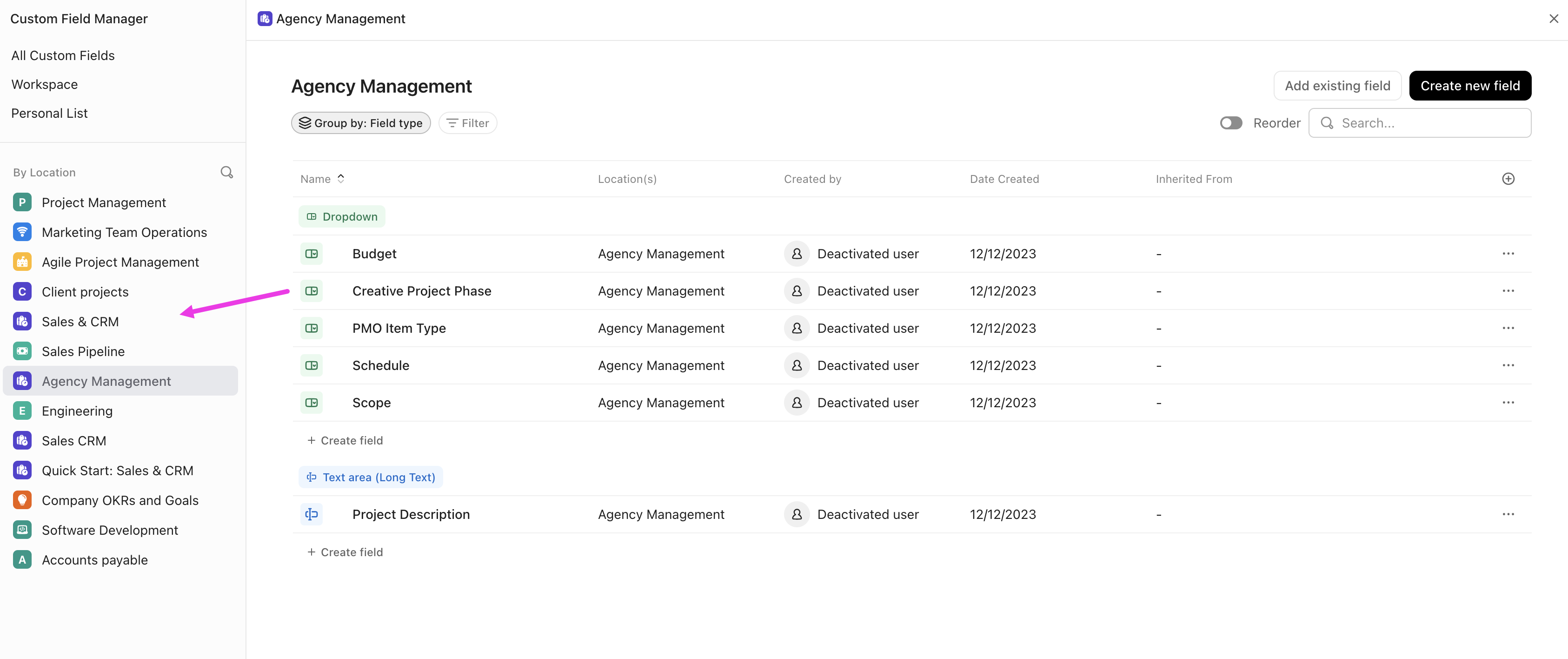 Screenshot highlighting locations in the Custom Field Manager.png