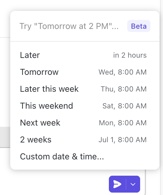 Screenshot of the menu to send a Chat message later.png