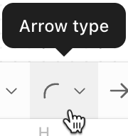 Screenshot of the curved arrow.
