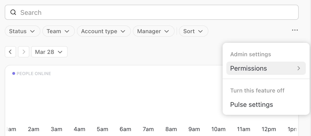 Screenshot of the Analytics setting menu.
