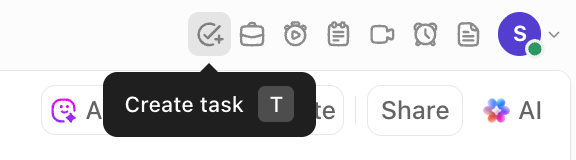 Screenshot of pinned personal tools in the toolbar.