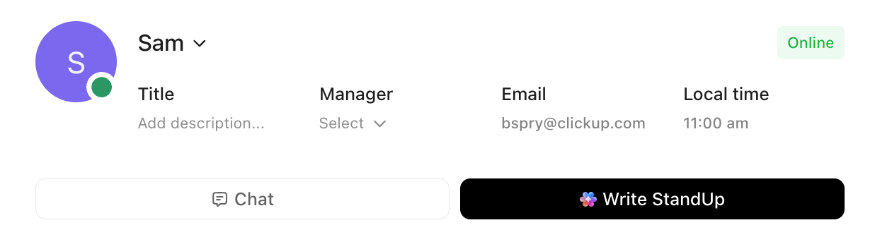 Screenshot of the upper section of a user's profile.