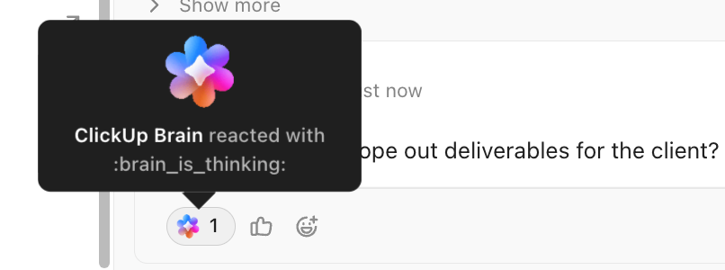 Screenshot of the Brain is thinking emoji