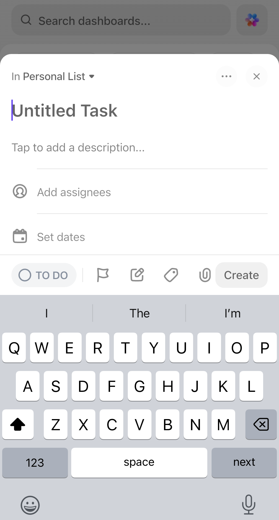 Screenshot of the task creation modal on mobile.png