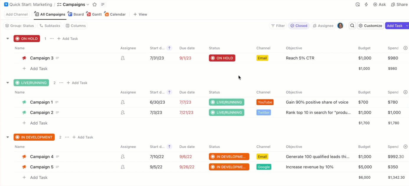Gif of someone updating some Custom Fields for campaign tasks.gif