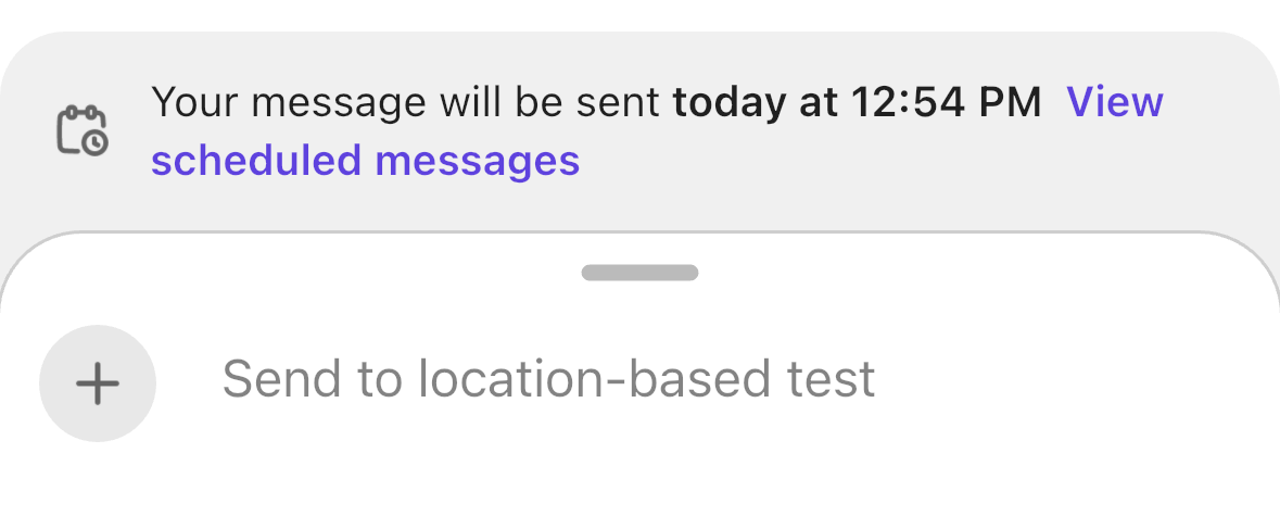 Screenshot of the View scheduled messages banner.png