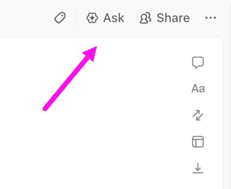 Capture d'écran des actions rapides disponibles sur un document.