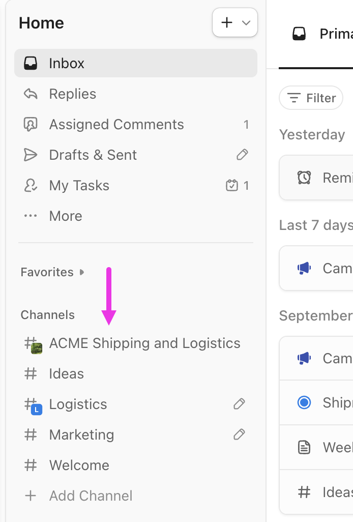 Screenshot of Channels in someone's Home Sidebar.png