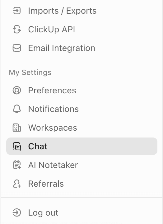Screenshot of the Chat option in the All settings sidebar.png