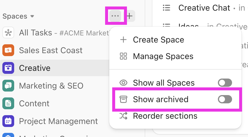 Screenshot of the ellipsis and show archived buttons.png