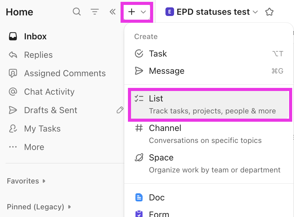 Screenshot of the plus icon and List button.png