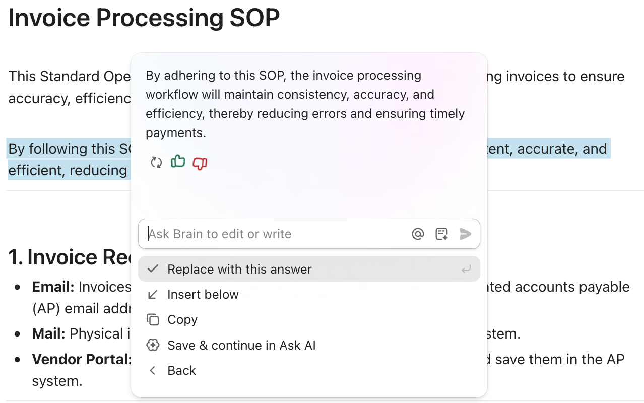 Captura de pantalla del contenido mejorado por Brain.