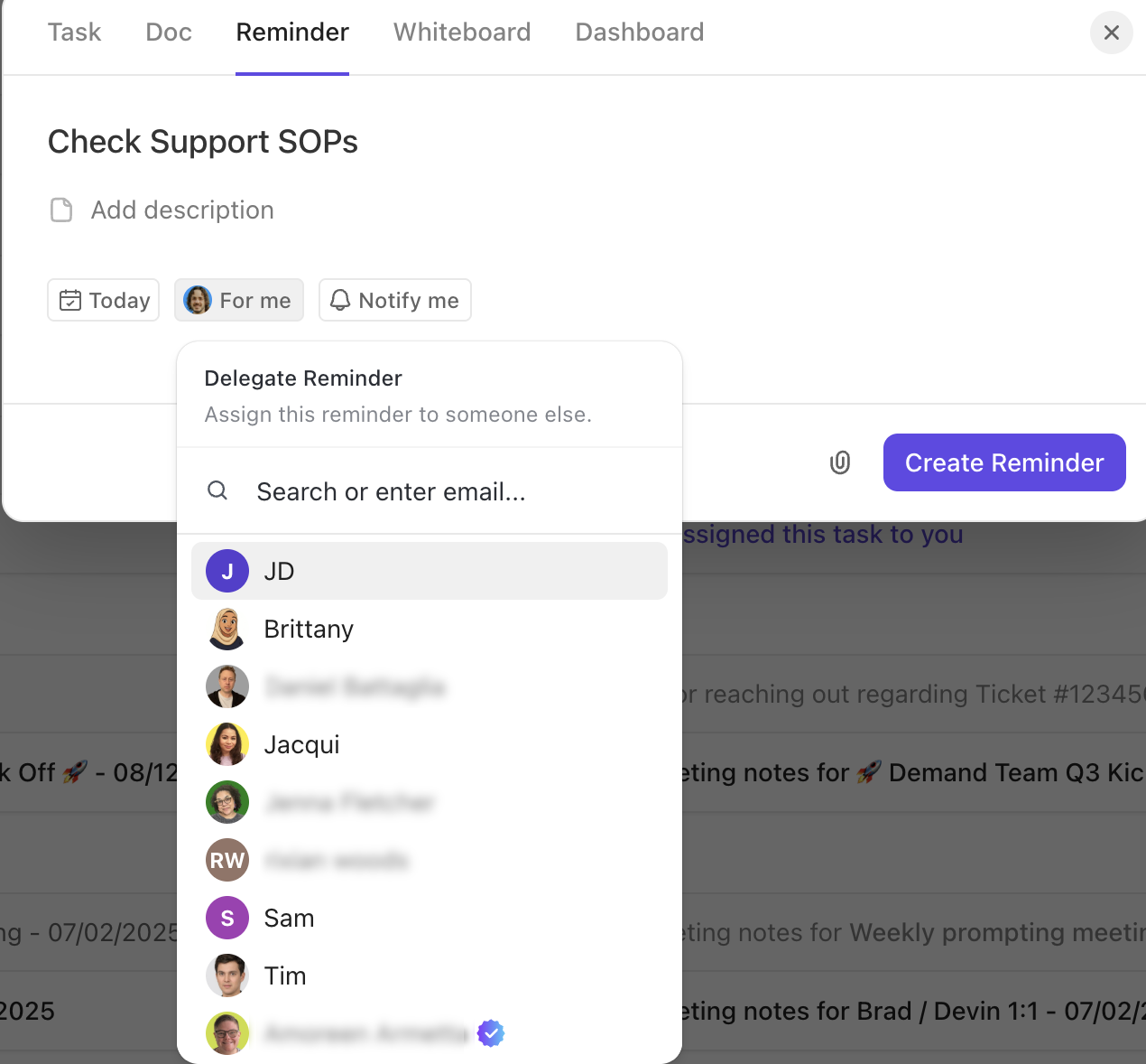 Captura de pantalla de alguien delegando un recordatorio.png