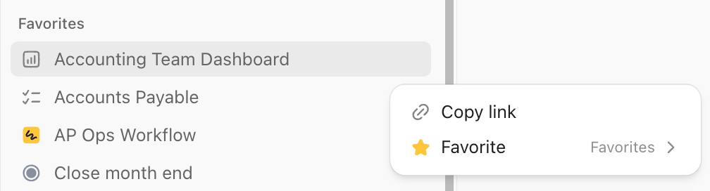 Screenshot of the settings available on Dashboards added to custom sections.