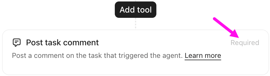 Screenshot shwoing the Post task comment required tool.png