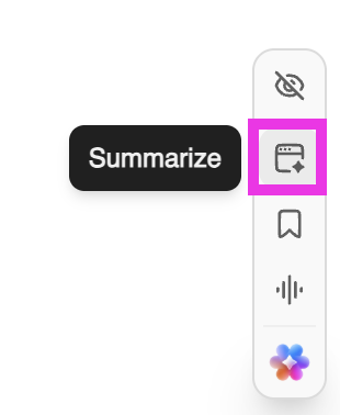 Screenshot highlighting the Summarize button.png