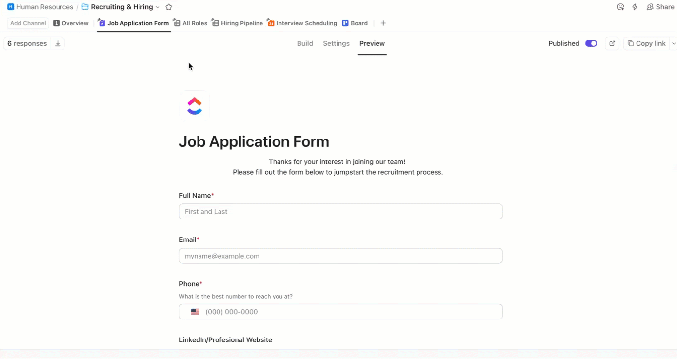 Gif of several views for recruiting.gif
