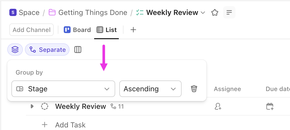 Screenshot of someone grouping a view by a Custom Field.png