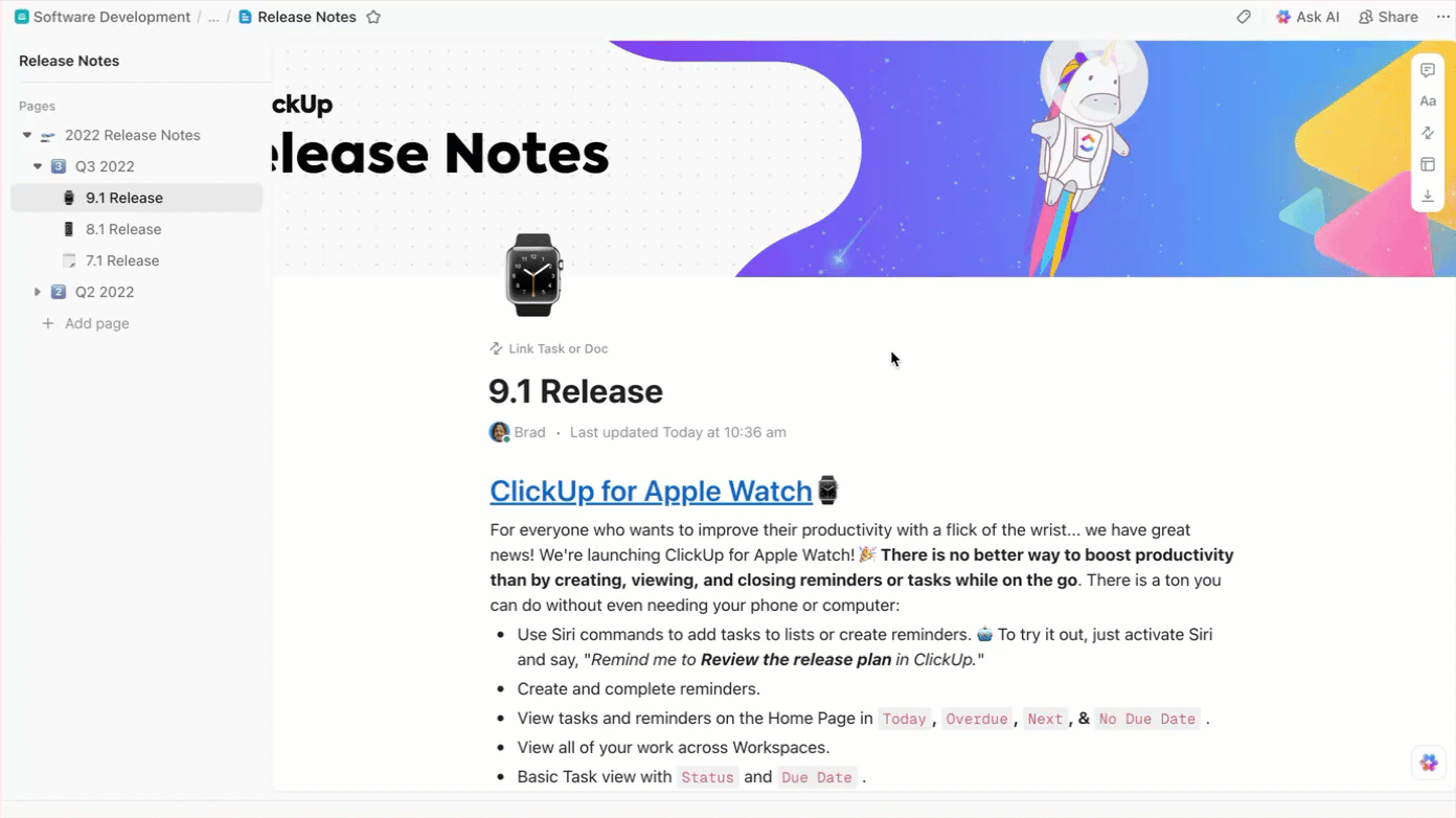 Gif einer Release-Note Doc.gif