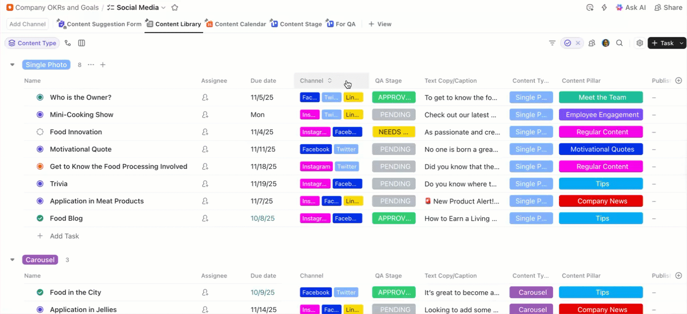 Gif of several Custom Field coumns in the Content Library view.gif
