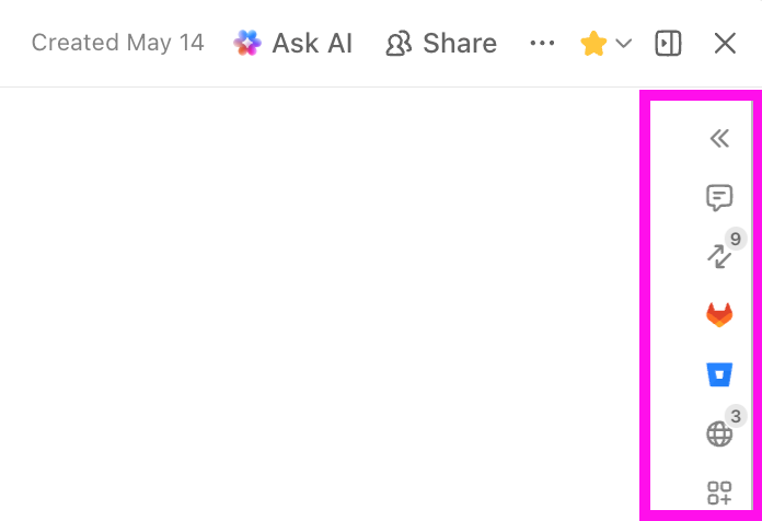 Screenshot of the right sidebar.