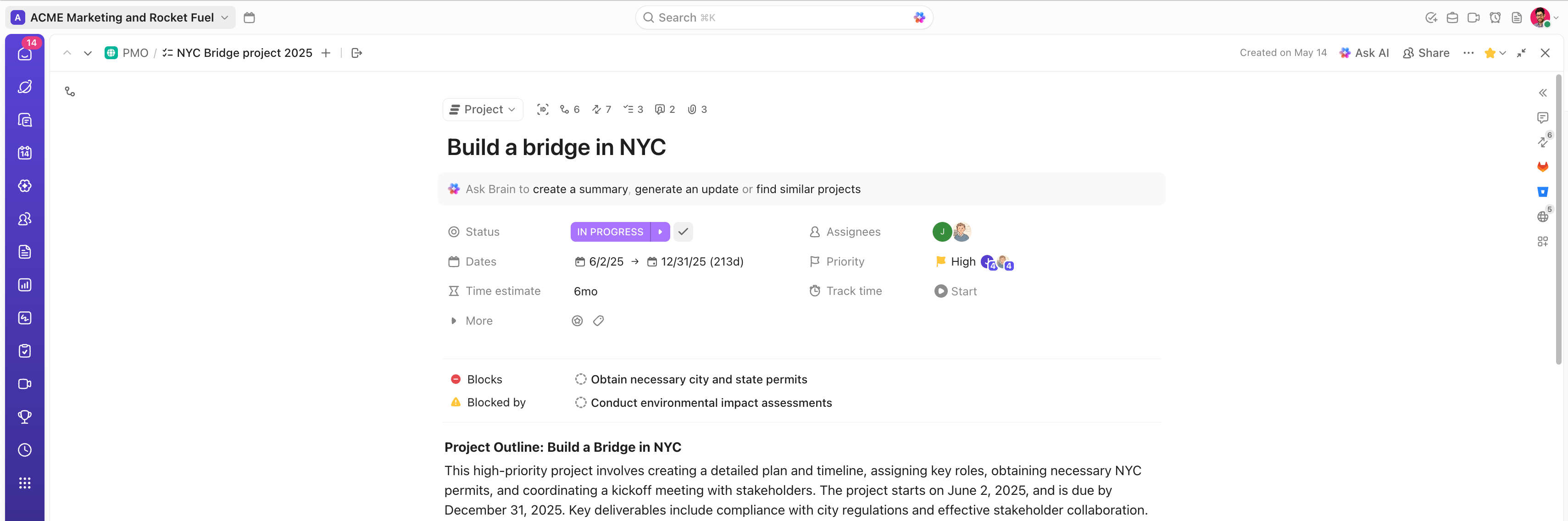 Screenshot of a task in full screen mode.