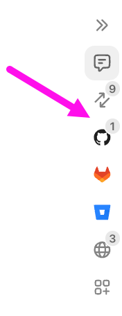Screenshot of integrated apps in the right sidebar of a task.