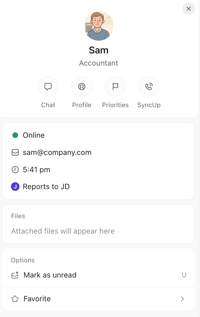Captura de pantalla de un perfil de chatear.