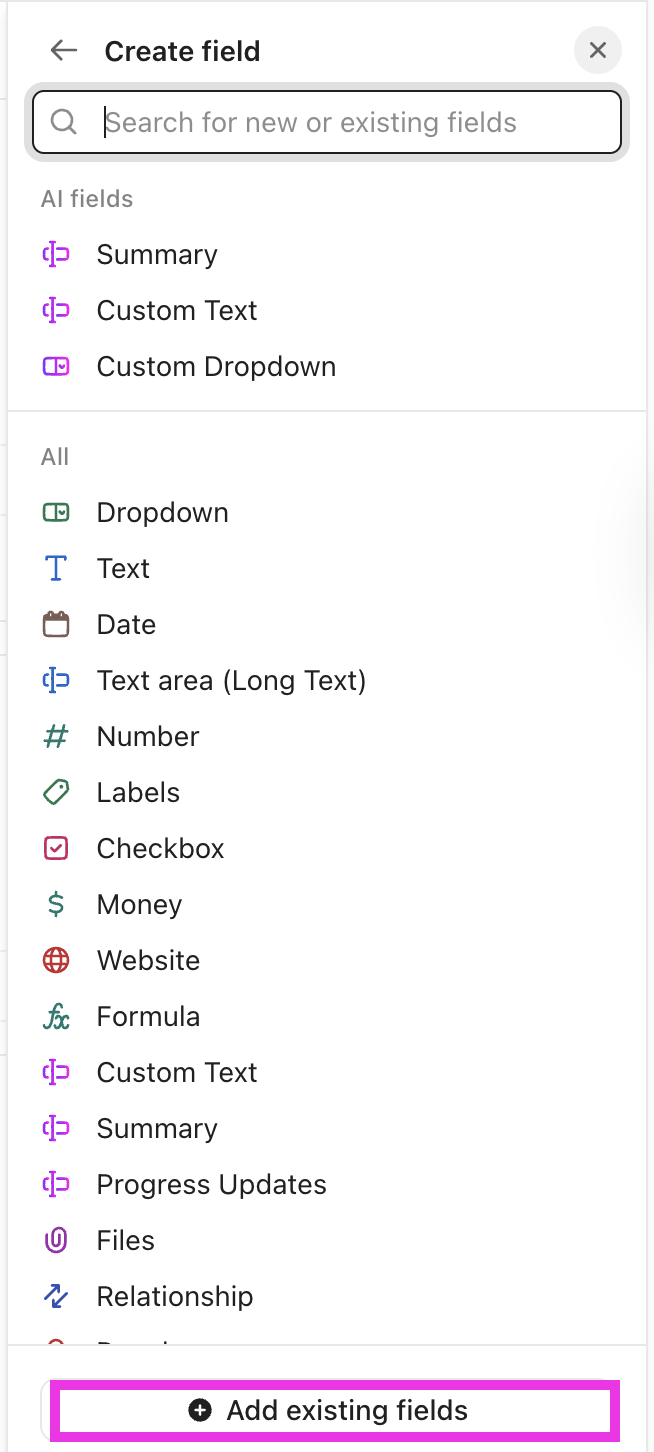 Screenshot des Buttons "Vorhandene Felder hinzufügen" .png