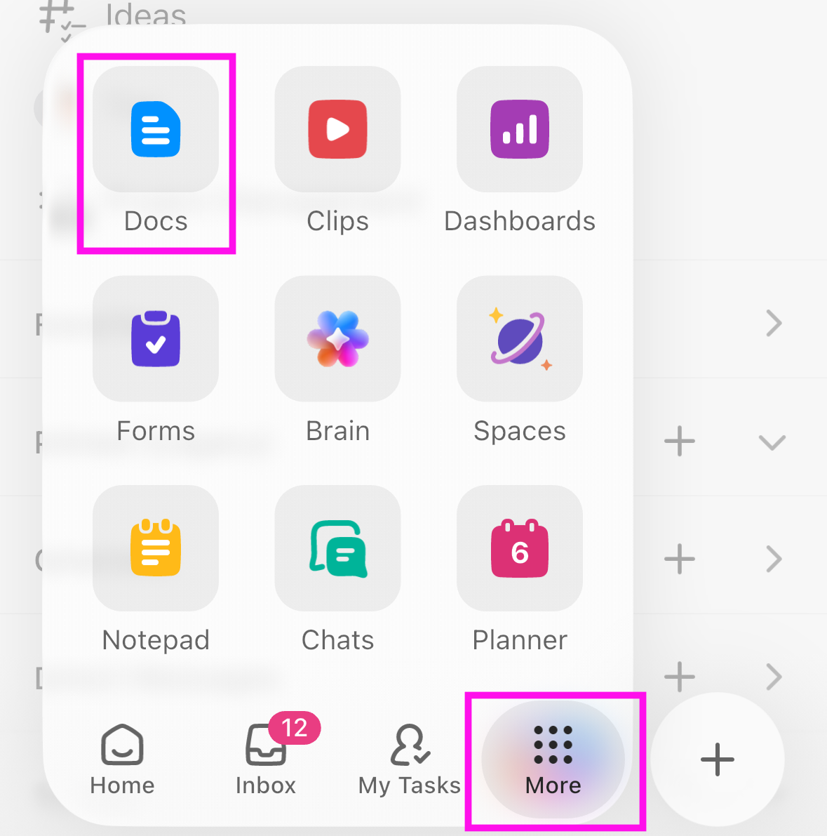 Capture d’écran mettant en avant les Nouveaux et la documentation buttons.png