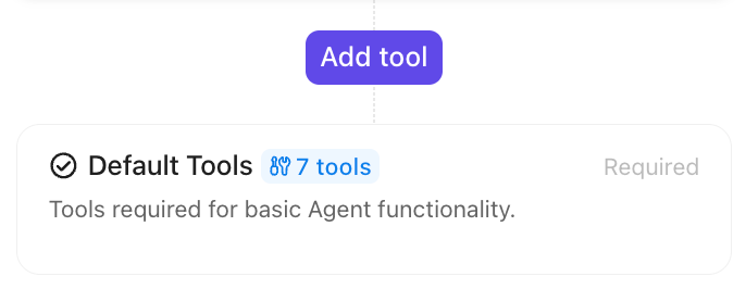 Screenshot of the option to Add tools to an Autopilot Agent.